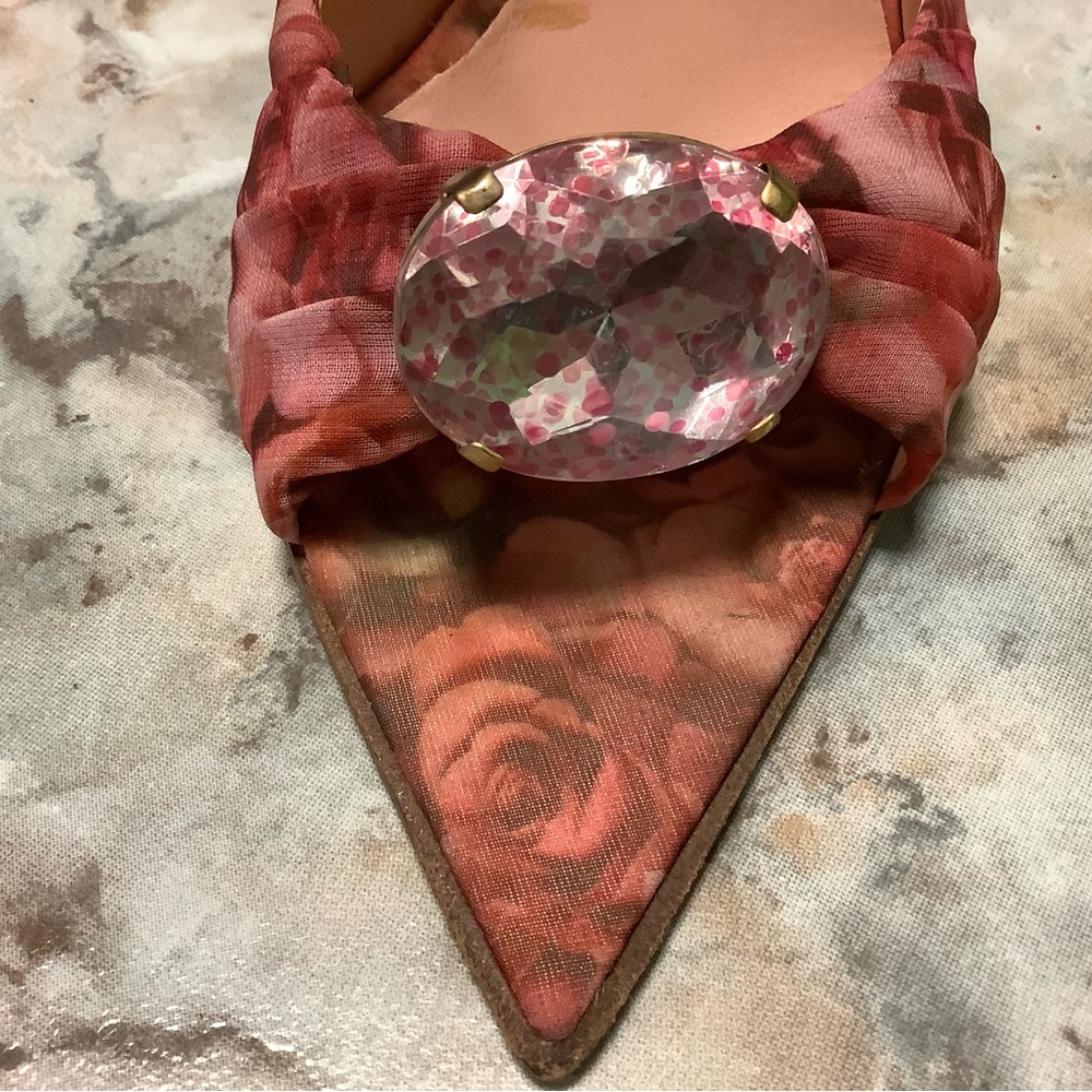 Les Tropeziennes Collection floral slides heels sandals